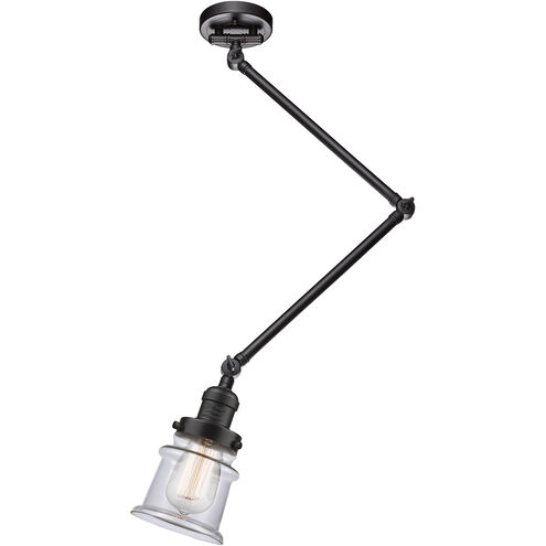 Small Canton 1 Light 14 inch Oil Rubbed Bronze Flush Mount Ceiling Light, Franklin Restoration