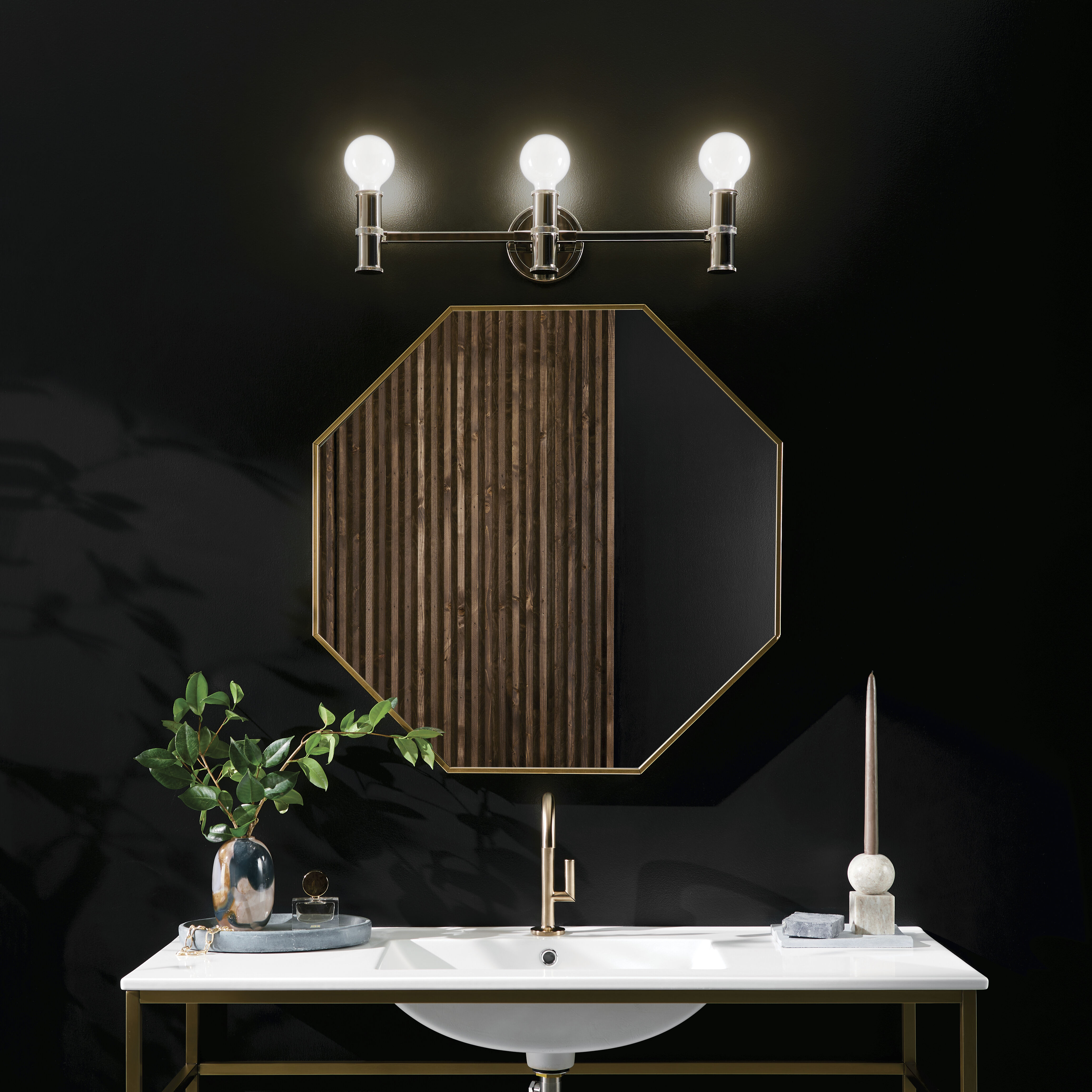 Torche LED 24.25 inch Polished Nickel Bathroom Vanity Light Wall Light