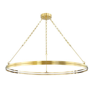 Rosendale LED 42 inch Aged Brass Chandelier Ceiling Light, Medium