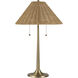 Viana 22 inch 40.00 watt Dark Antique Brushed Brass Table Lamp Portable Light