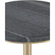 Miles 14 inch Natural and Polished Brass Accent Table