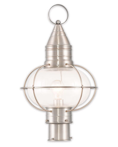 Newburyport 1 Light 20 inch Brushed Nickel Outdoor Post Top Lantern