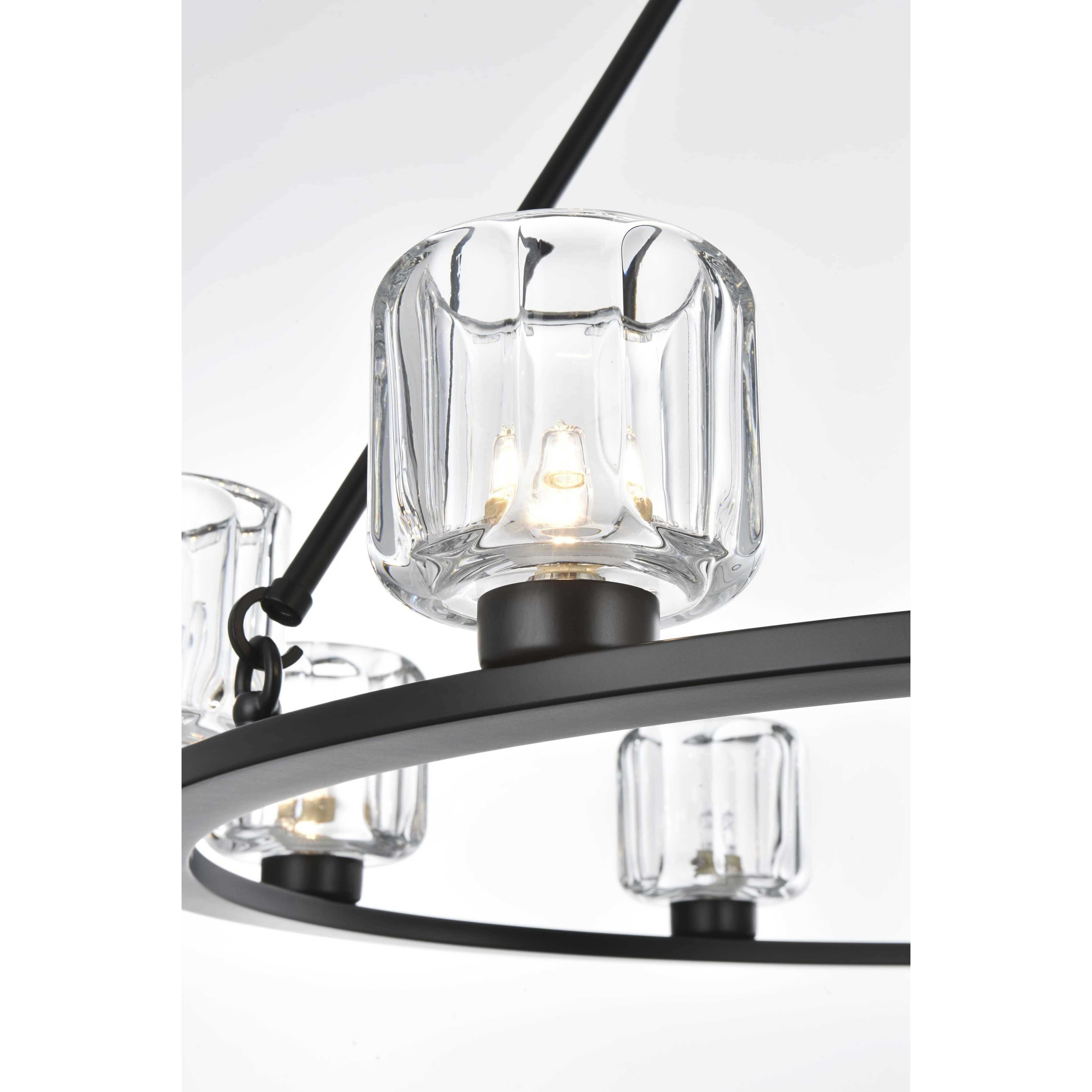 Cadence 9 Light 36 inch Black Chandelier Ceiling Light