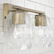 Lucas 2 Light 14 inch Aged Brass Vanity Light Wall Light