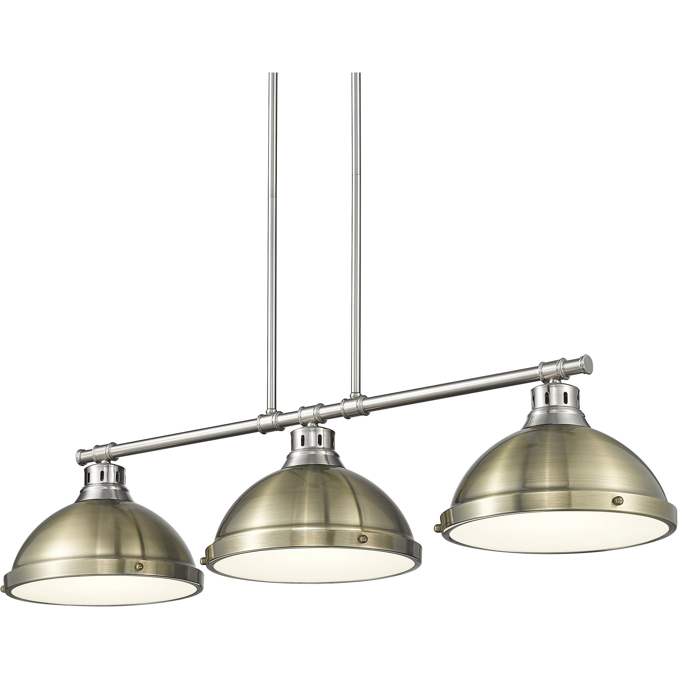 Yep Duncan Island Light Ceiling Light in Pewter, Aged Brass