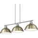 Yep Duncan Island Light Ceiling Light in Pewter, Aged Brass