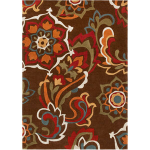 Cosmopolitan 132 X 96 inch Brown and Red Area Rug, Polyester