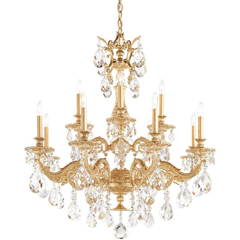 Milano 12 Light Heirloom Gold Chandelier Ceiling Light in Radiance