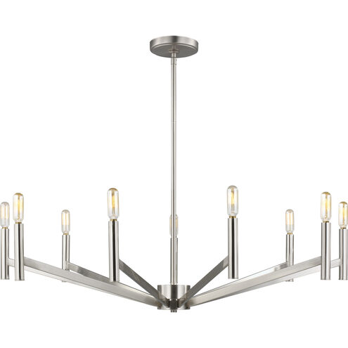 Vector 9 Light 36 inch Brushed Nickel Chandelier Ceiling Light