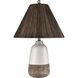 Kirkover 26 inch 9 watt White Glazed with Brown Table Lamp Portable Light