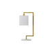 Dual-Bend Hanging Arm 25.2 inch 60 watt Gold/White Table Lamp Portable Light