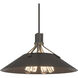 Henry 4 Light 23.1 inch Natural Iron and Oil Rubbed Bronze Pendant Ceiling Light in Natural Iron/Oil Rubbed Bronze