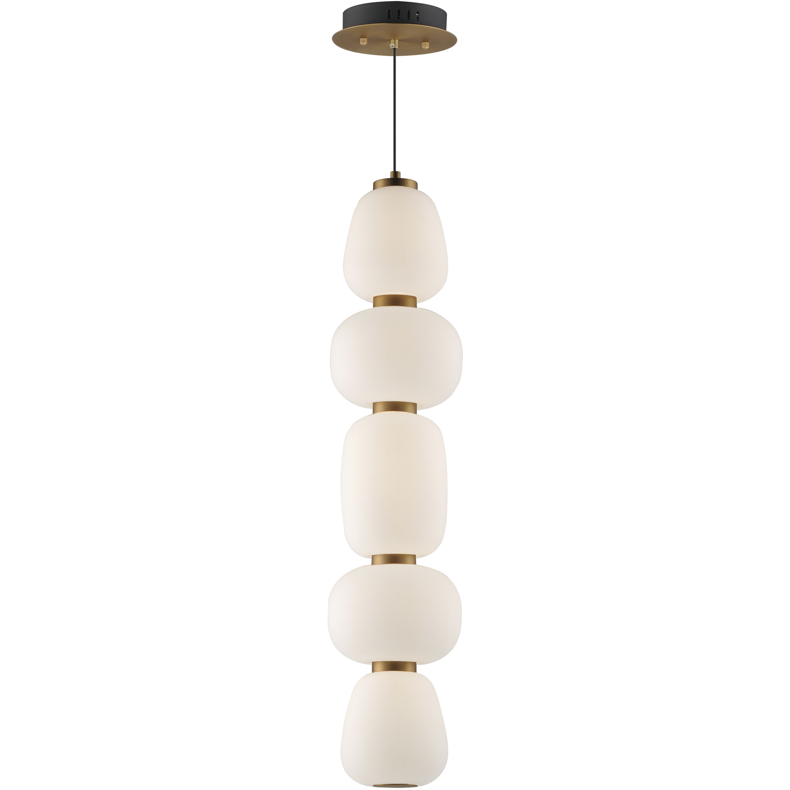 Soji LED 6 inch Black and Gold Single Pendant Ceiling Light