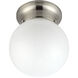 Madison 1 Light 15 inch Brushed Nickel Flush Mount Ceiling Light