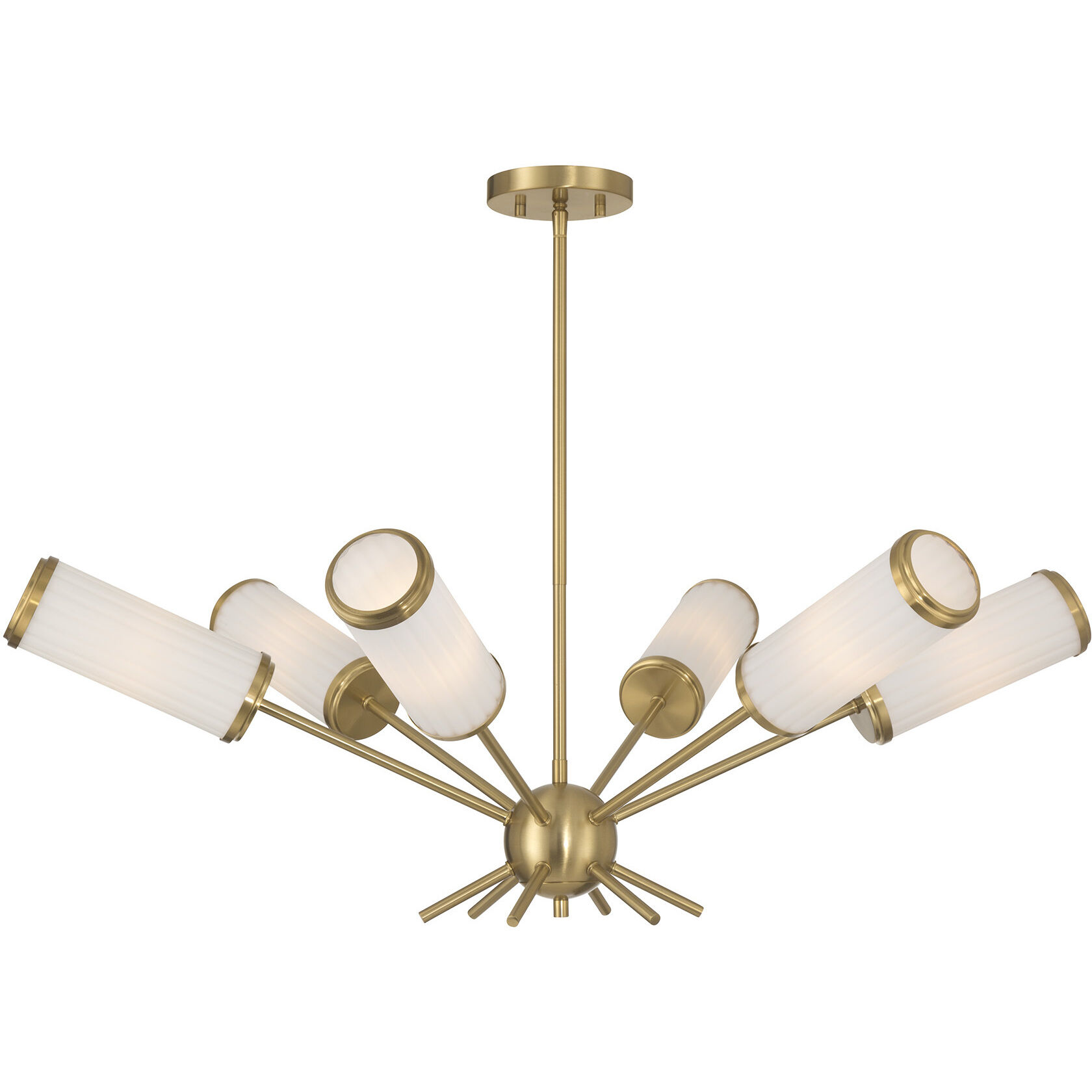 Denison 6 Light 36 inch Warm Brass Chandelier Ceiling Light