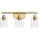 Reines 3 Light 22.75 inch Brushed Gold Bath Vanity Wall Light
