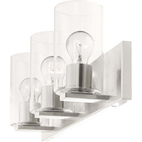Zurich 3 Light 24 inch Brushed Nickel Vanity Sconce Wall Light