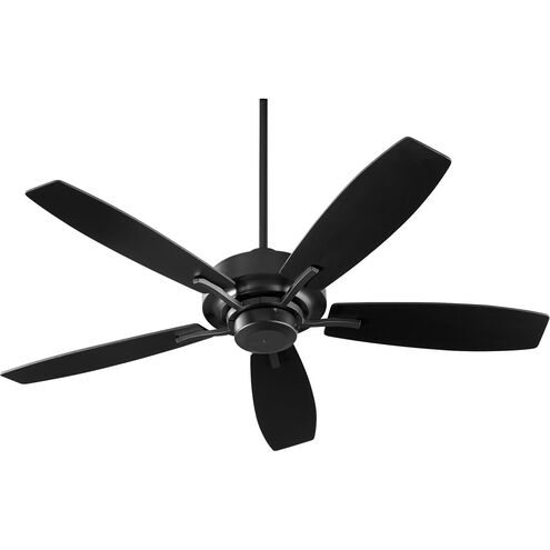 Soho 52 inch Noir with Matte Black and Weathered Oak Blades Ceiling Fan