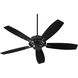 Soho 52 inch Noir with Matte Black and Weathered Oak Blades Ceiling Fan