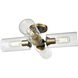 Barker 4 Light Brass and Graphite Semi-flush Mount Ceiling Light