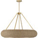 Gaia 6 Light 40 inch Warm Brass Pendant Ceiling Light