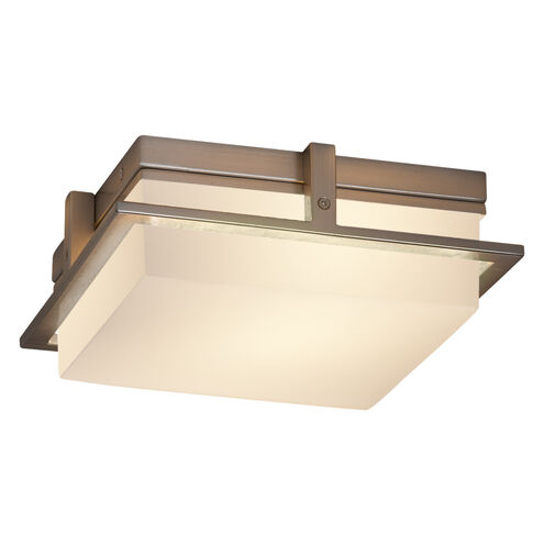 Fusion LED 10 inch Brushed Nickel Flush Mount Ceiling Light in Opal Fusion