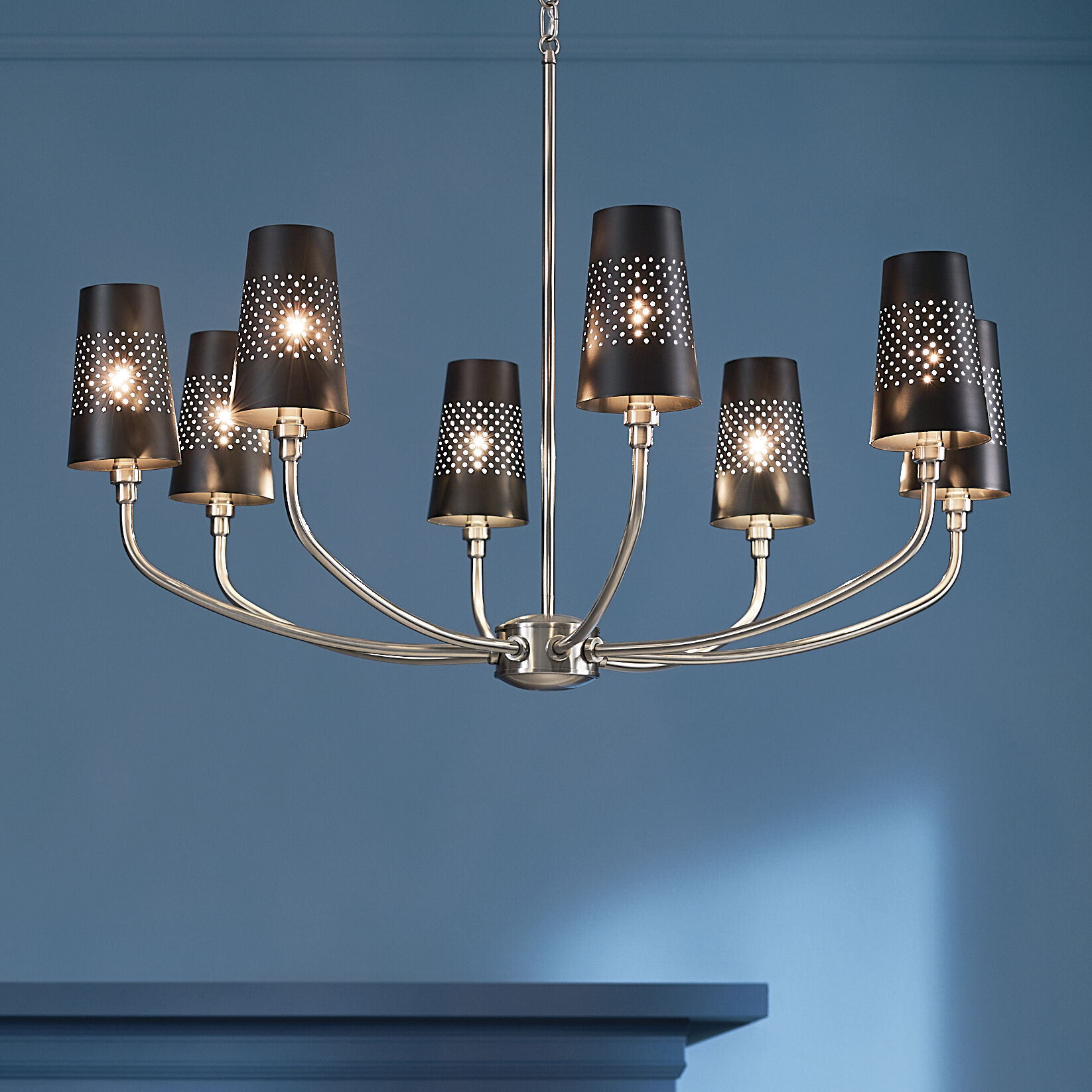 Adeena 8 Light 36.5 inch Classic Pewter Chandelier Ceiling Light
