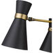 Soriano 3 Light 24 inch Matte Black/Heritage Brass Chandelier Ceiling Light