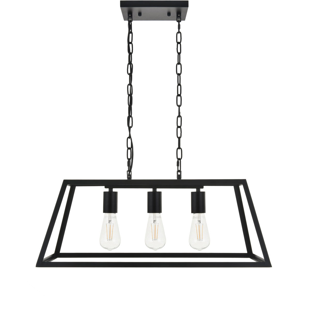 Resolute 3 Light 25 inch Black Pendant Ceiling Light