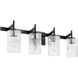 Fort Worth 4 Light 29 inch Noir Vanity Light Wall Light