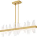Aurelia LED 42 inch Soft Gold Linear Chandelier Ceiling Light, Medium