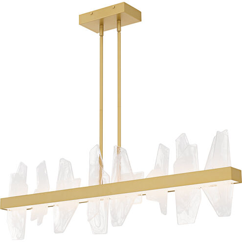 Aurelia LED 42 inch Soft Gold Linear Chandelier Ceiling Light, Medium