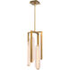 Avian 4 Light 10 inch Brushed Brass Pendant Ceiling Light