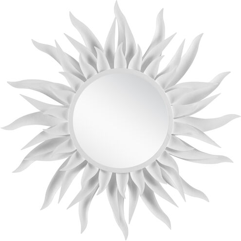 Agave 37.5 inch Gesso White and Mirror Mirror, Marjorie Skouras Collection