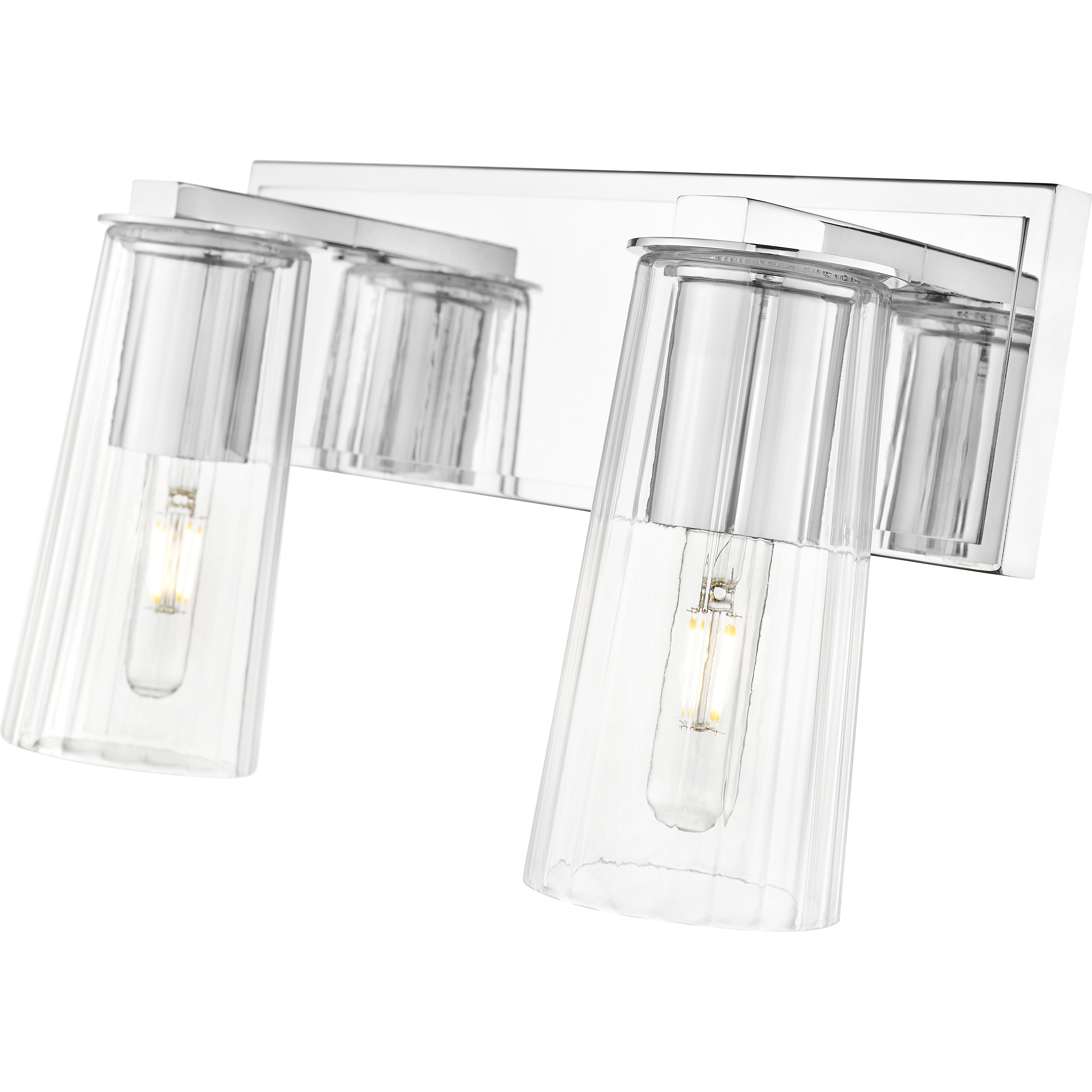 Titus 2 Light 16 inch Chrome Bath Vanity Light Wall Light