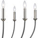 Madeline 10 Light 45 inch Dark Gray with Polished Nickel Chandelier Ceiling Light