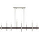Denmark 8 Light 9 inch Brushed Nickel with Bronze Accents Chandelier Ceiling Light