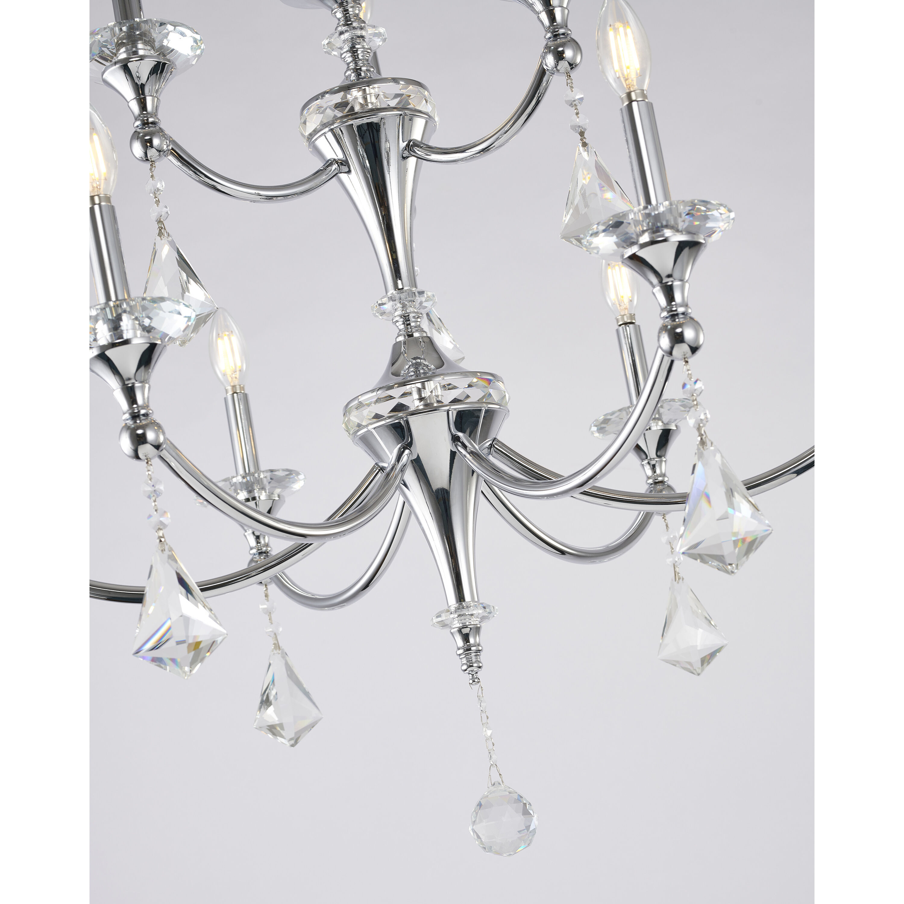 Canada 9 Light 30.5 inch Chrome Chandelier Ceiling Light