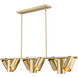 Lumina 9 Light 55 inch Modern Gold Linear Chandelier Ceiling Light