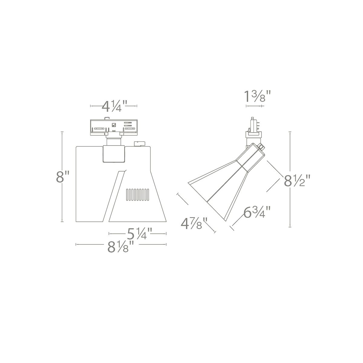 Architectural Track System 1 Light White LEDme Directional Ceiling Light in 2700K, 12 Degrees, 277
