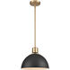Zayne 1 Light 12 inch Matte Black Pendant Ceiling Light