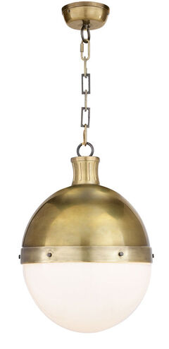 Visual Comfort Thomas O'Brien Hicks 2 Light 13 inch Hand-Rubbed Antique Brass Pendant Ceiling Light in (None) TOB5063HAB-WG - Open Box