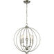 Williamsport 5 Light 19 inch Brushed Nickel Chandelier Ceiling Light