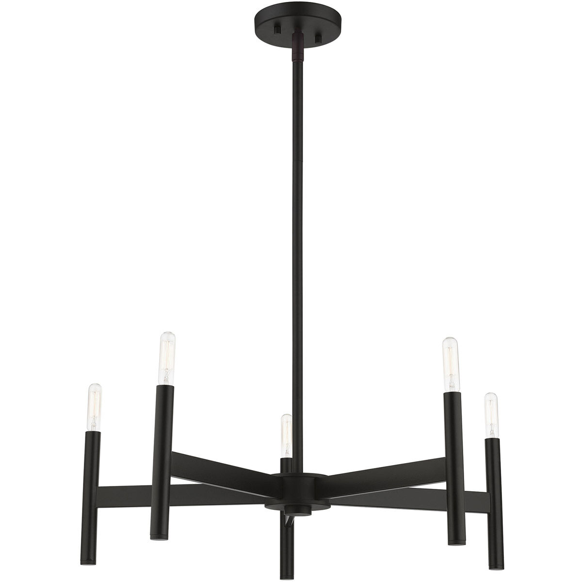 Copenhagen 5 Light 25 inch Black Chandelier Ceiling Light