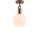 Forked LED 7.87 inch Brass Flush Mount Ceiling Light