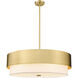 Counterpoint 6 Light 31.5 inch Modern Gold Chandelier Ceiling Light