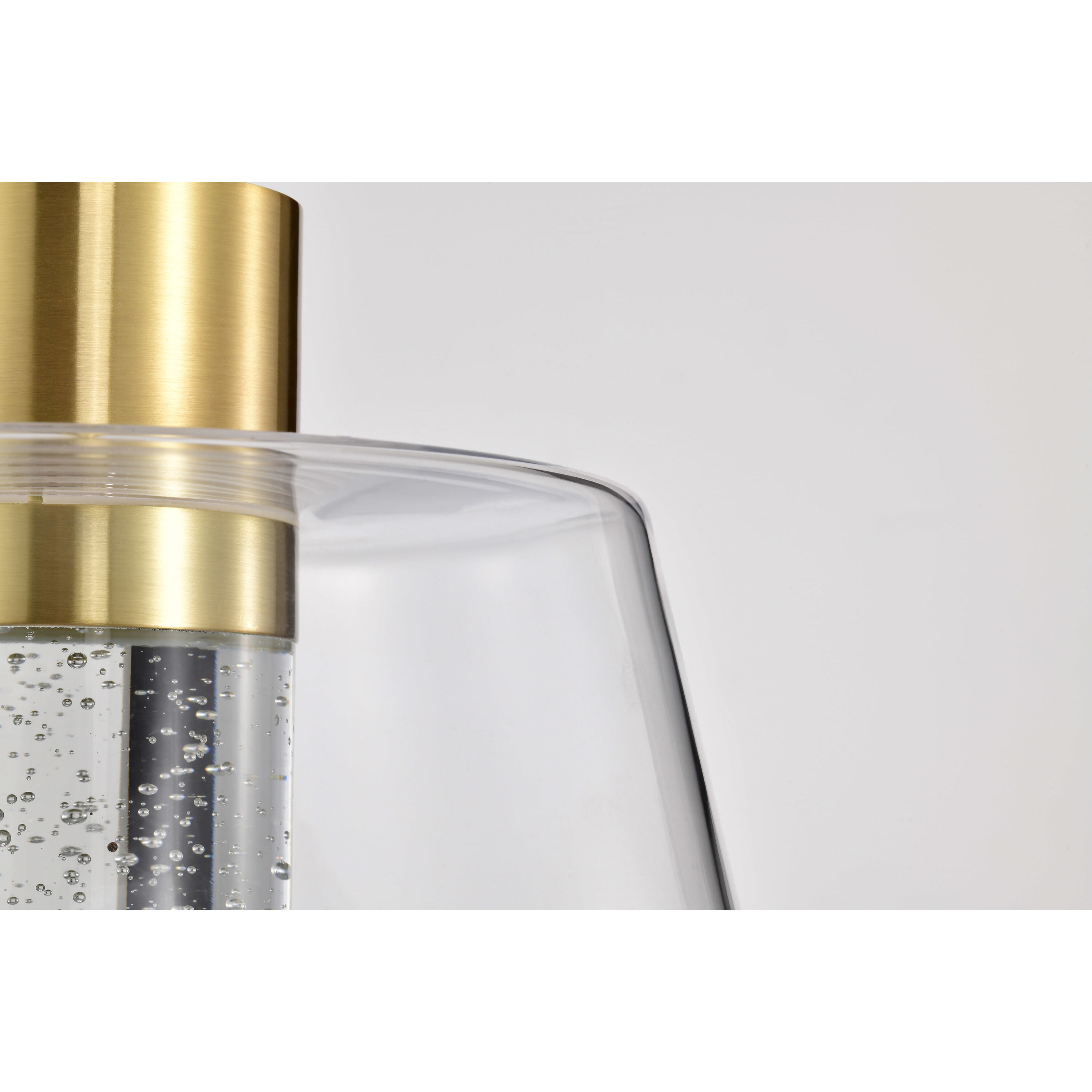 Aura LED 12 inch Brushed Brass Pendant Ceiling Light