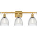 Ballston Castile LED 26 inch Satin Gold Bath Vanity Light Wall Light in Clear Glass, Ballston