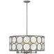 Lara LED 26 inch Brushed Silver Indoor Chandelier Ceiling Light