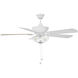 Modern 52 inch White with Walnut/Black Blades Outdoor Ceiling Fan